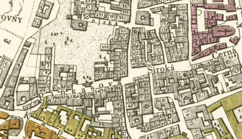 1816地图显示部分PragueJewish聚居