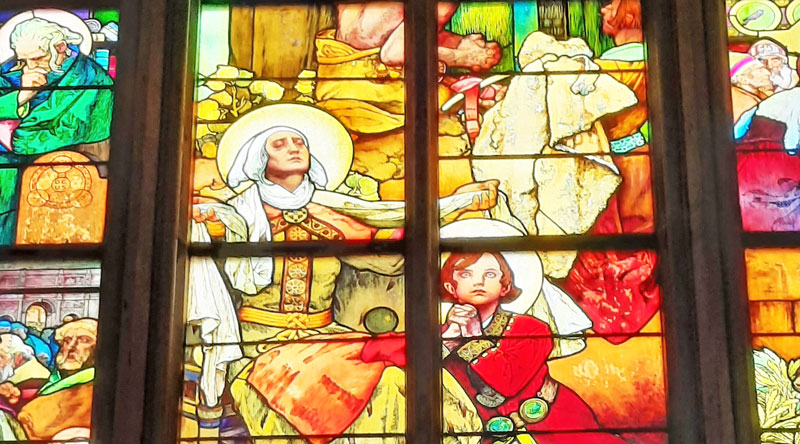 细节玻璃窗 praguest vitus大教堂