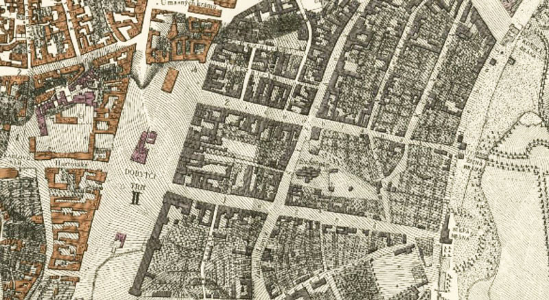 1816地图 Prague称Charles广场