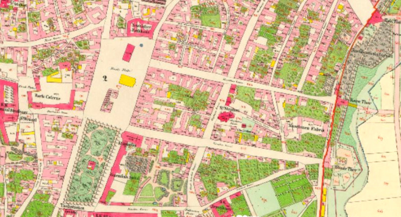 1842地图 Prague内称为charles广场